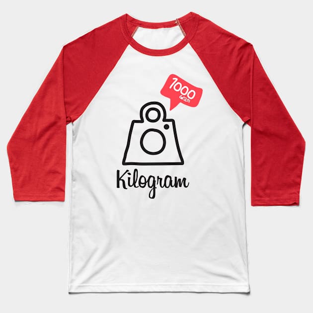 Kilogram Social Baseball T-Shirt by aografz